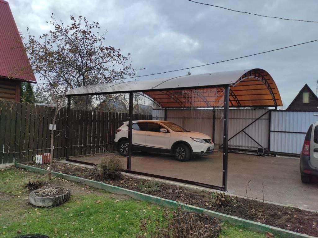 Прозрачные шторы ПВХ для навеса под автомобиль в Наро-Фоминске